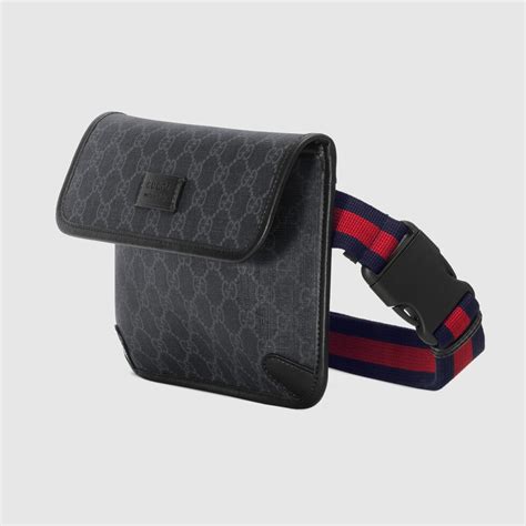 gucci supreme belt bag รีวิว|กระเป๋าคาดเอว GG Black belt bag inGG Supreme สีดำ/สีเทา.